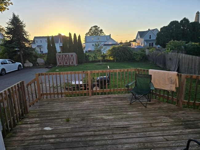 Deck and yard area