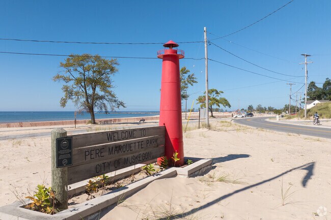 Pere Marquette Park is one of the largest public beaches around Muskegon.