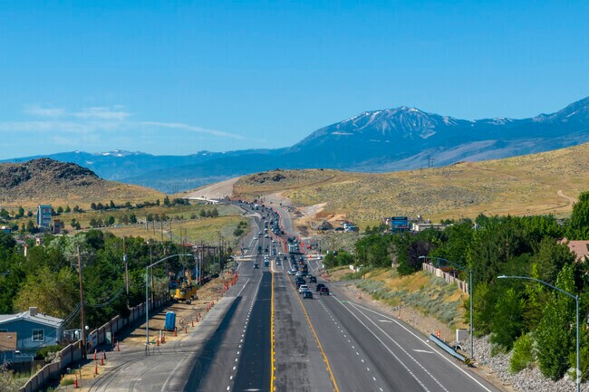 The main passage in and out of Sparks Galleria is Pyramid Highway.