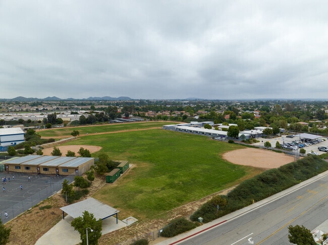 SCHOOL offers a sprawling campus when viewed from above.