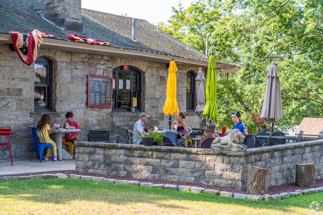 Blackwatch Cafe in Nay Aug park serves breakfast foods and coffee to the community.