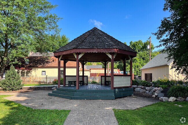 Gazebo Park is the perfect place to rest for visitors of downtown Carver.