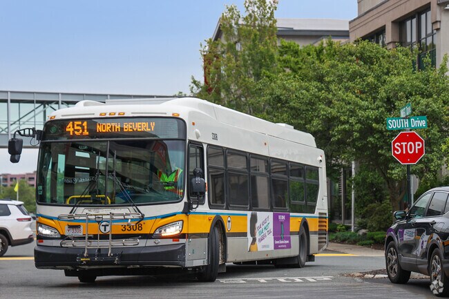 Public bus transportation in Gloucester Crossing features multiple stops throughout the neighborhood, providing residents with convenient and accessible transit options.