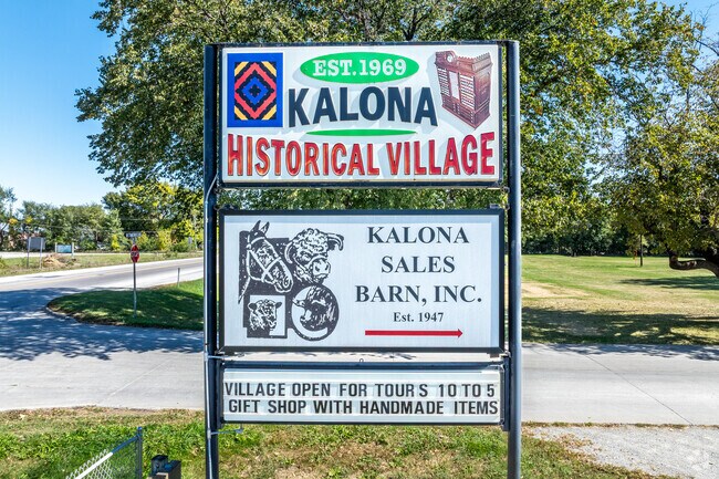 Visitors to Kalona Historical Village can take guided tours of the grounds.