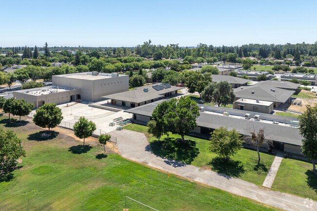 The campus of Rudolph Rivera Middle School in Merced.