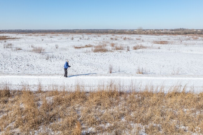 The trails in Hawk Hollow Forest Preserve are perfect for cross country skiing in winter.