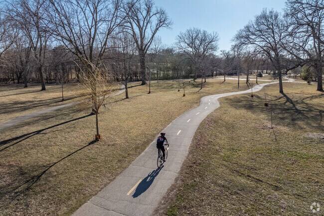 Northrop bikers can hop on the Minnehaha trail and ride for miles.