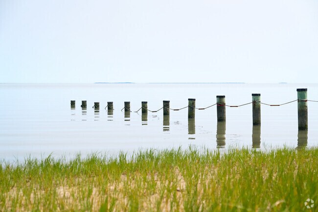 Burton's Beach is a very small park along the bay side near Onley.