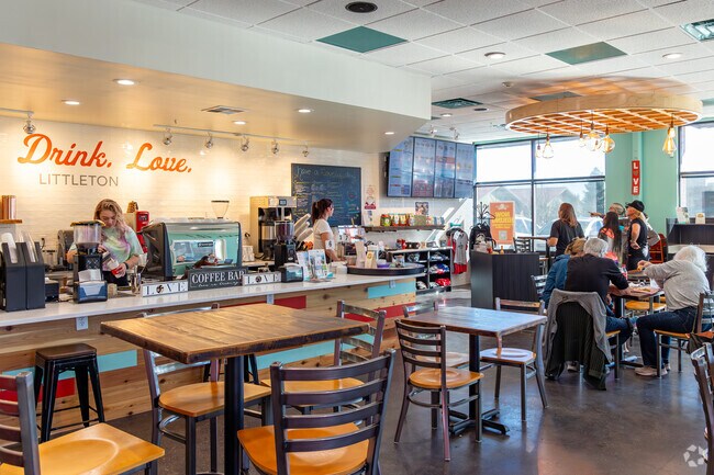 Just Love Coffee Café in Summit Ridge at West Meadows serves specialty drinks such as lavender lattes.