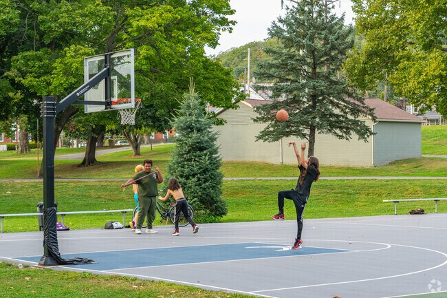 Practice your jump shot on the basketball courts at Max M. Memorial Park.