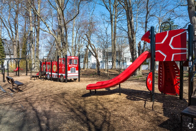 Sycamore Field in Westfield, NJ is a 1.5 acre park on Sycamore Street featuring a soccer/all purpose playing field and fire-themed playground.