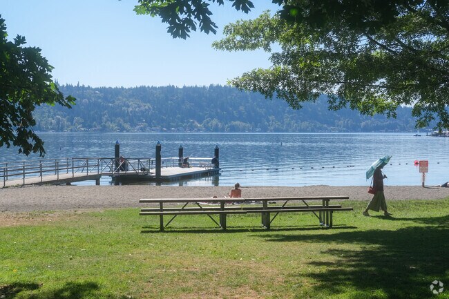 Idylwood Park offers scenic lake views near Viewpoint.