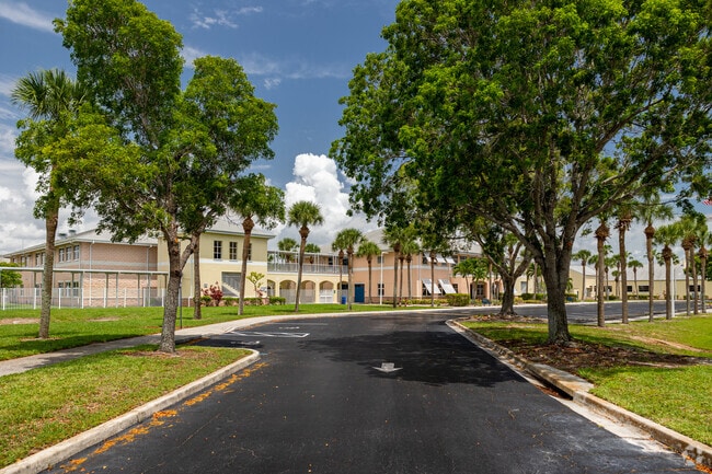 Gulfview Middle School in Naples has a large circular driveway in front of the main entrance.