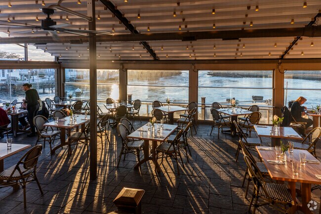 The Matunuck Oyster Bar in South Kingstown features classy dining with a popular oyster farm served fresh daily.