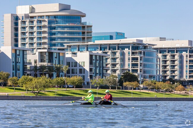 Tempe Town Lake is a hotspot for rowers in the Tempe and Phoenix area.
