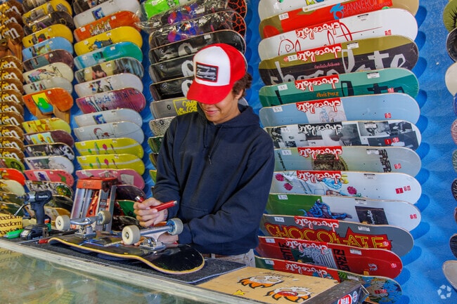 Woodbridge Crossing skaters love to shop at Freedom Board Shop.