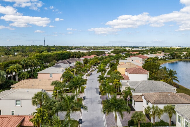A view down one of the well manicured streets in the Olympia neighborhood.