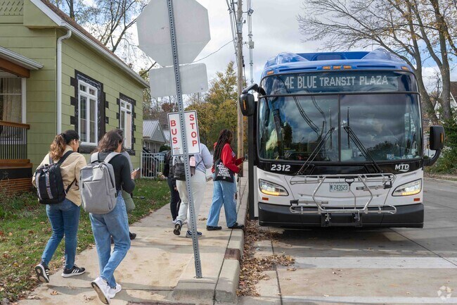Buses provide transportation for the Clark area residents to navigate around the Champaign area.