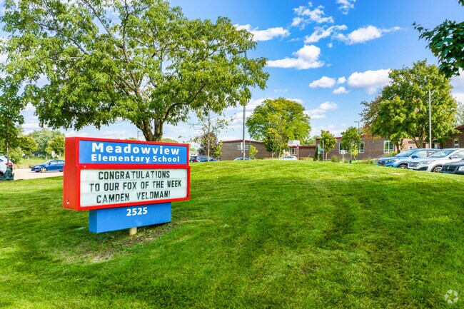 Meadowview Elementary School is walkable from many homes in Hawthorne Hill.