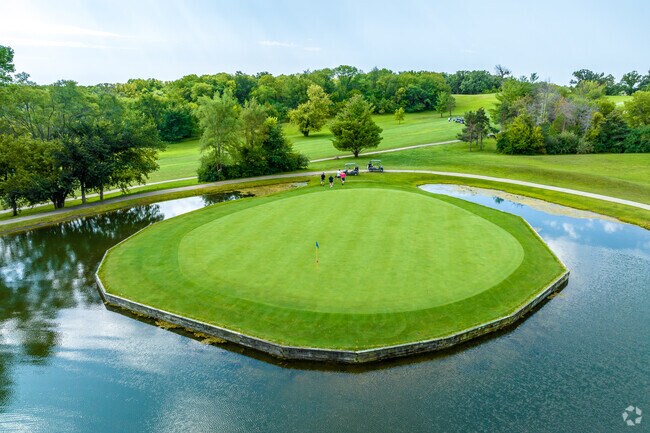 The famous island green can be found on Number 3 on the South course of Beaver Creek.