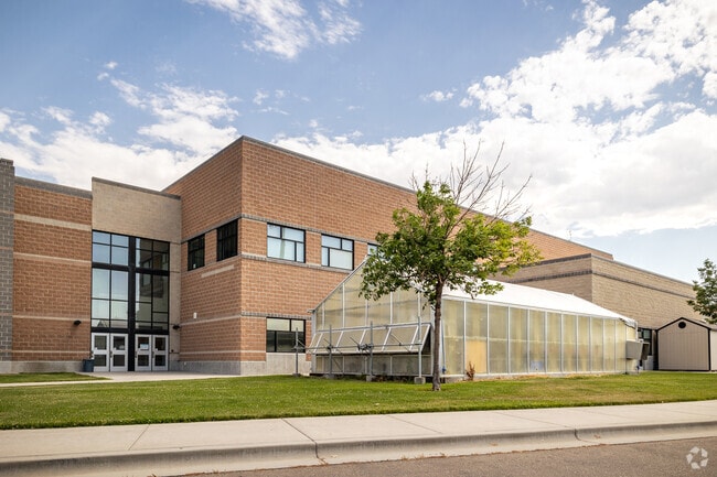 Greenhouse on south yard at Rocky Mountain High School.