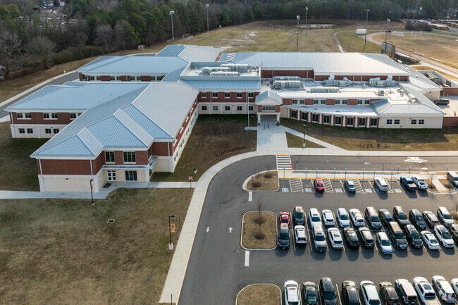 An aerial view of Manchester Middle School.