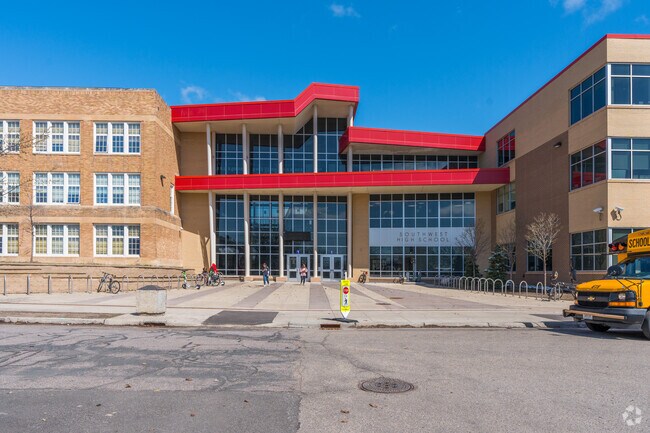 Southwest High School is known for its fine arts program in the Fulton neighborhood.