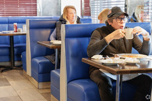 The coffee is served hot at the Elmwood Park Diner in Elmwood Park, NJ.