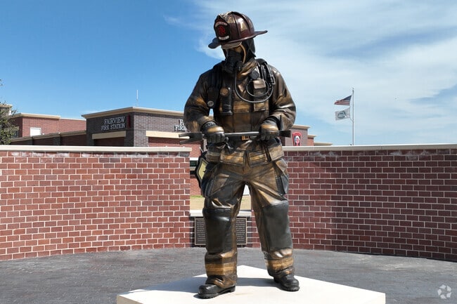 Stop by the Fairview Fire Station and check out the statue honoring firefighters in Fairview.