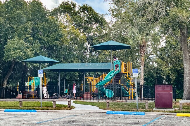 Midway Park boasts a large playground, a highlight for children's enjoyment.