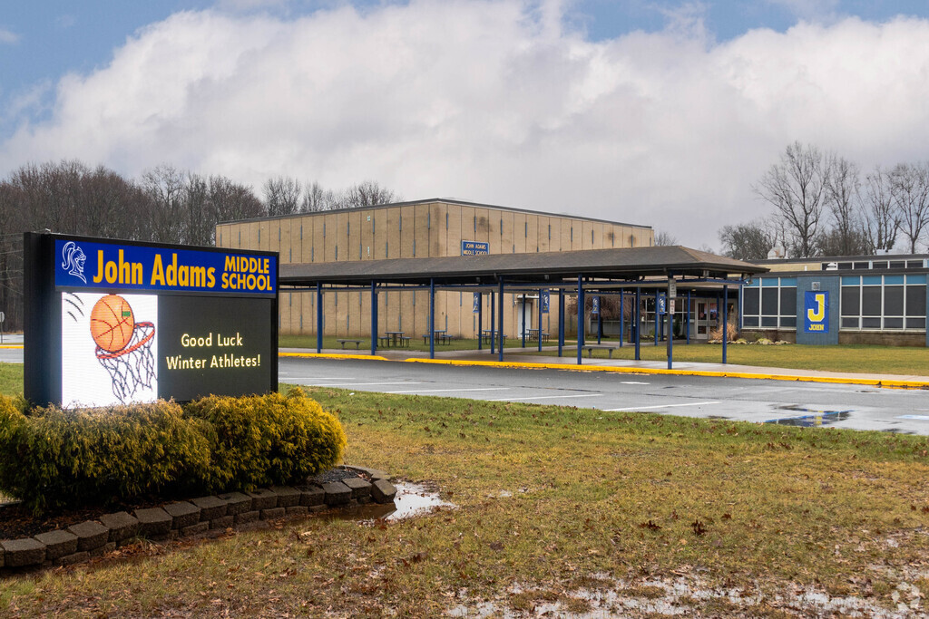 John Adams Middle School is for students in grades 6 through 8.