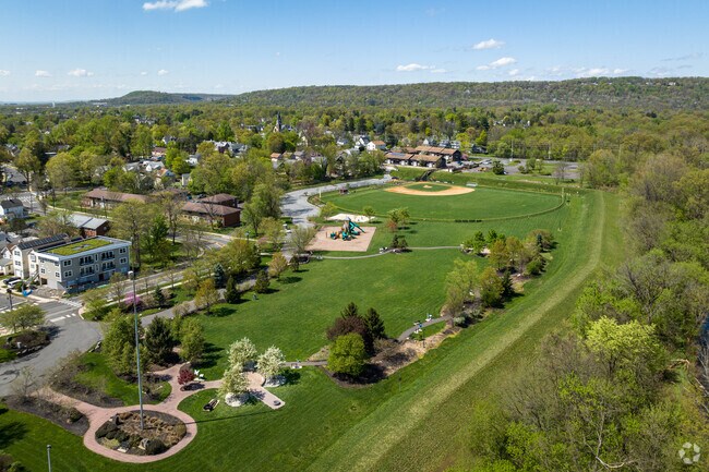 Billian Legion Park in is a well-manicured public park with plenty of green space.
