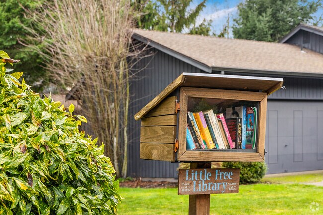 Little free libraries are seen throughout the Silver Firs neighborhood.