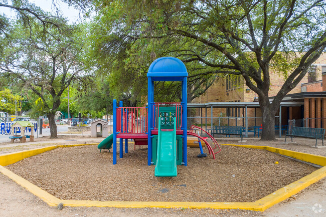 Kids enjoy the playground at Zavala Elementary in Holly.
