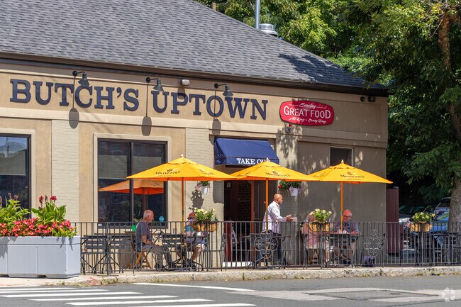 Butch's Uptown has a great outdoor patio for lunch and dinner near by to Broad Hill.