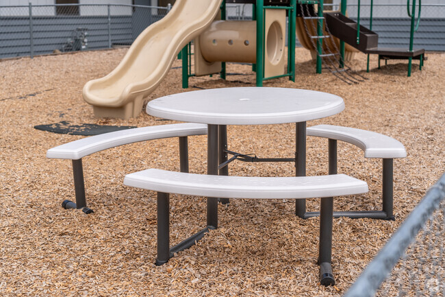 Creswell Christian School has tables for students to sit at in Creswell.
