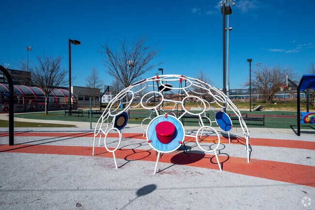 Children love playing on the jungle gym at the Trinidad Recreation Center in Trinidad.