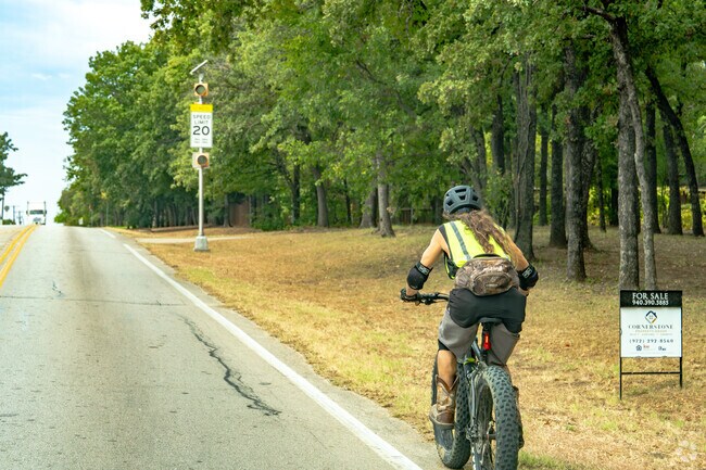 South Denton is a great neighborhood for residents to enjoy biking in the streets.