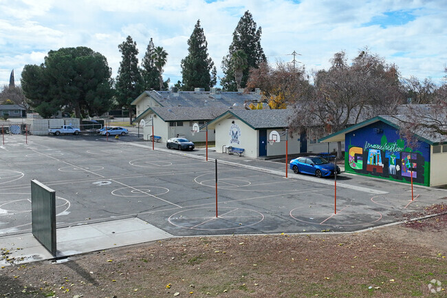 The playground at Manchester Gate Elementary School in Fresno.