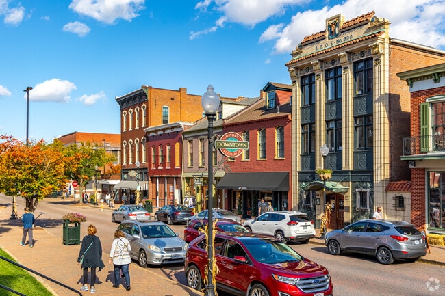 The historic district of St. Charles is about 5 miles from Heritage, Saint Peters.