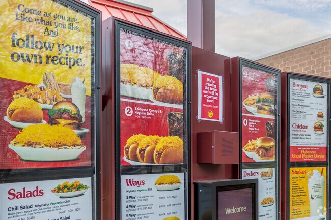 The Gold Star Chili menu in Mount Washington, OH.