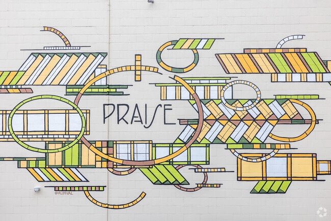 Frank Lloyd Wright's influence is felt throughout Mason City, including in murals downtown.