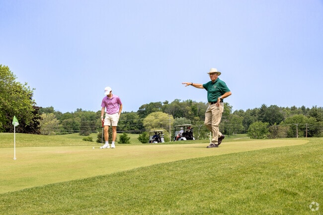 Get some practice on the putting green before hitting the back nine at Sagamore Golf Club in North Hampton.