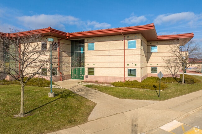 Facade at Dakota High School in Macomb, Michigan.