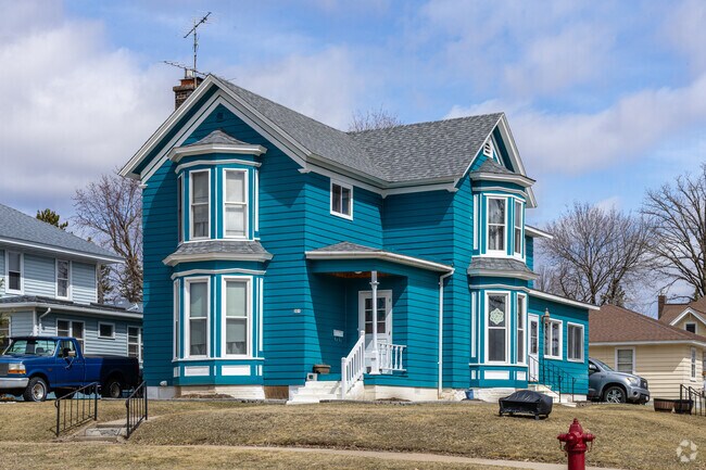 Colorful Victorian homes add charm to Merrill's neighborhood streets.