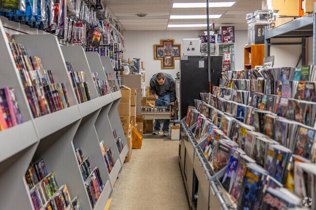 Infinity Comics & More, near Plum is a treasure trove of comics and collectables.