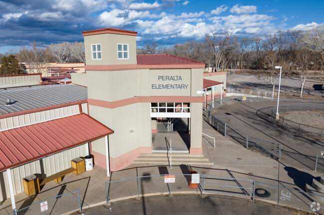The front entrance of Peralta Elementary School.