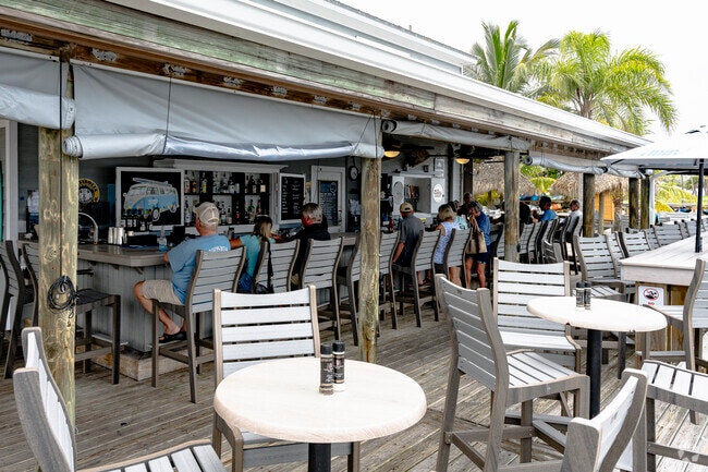 Dine indoors or outdoors at one of Winter Beach's many restaurants.