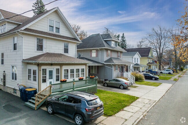 A row of homes in Lockport shows traditional American home styles in spades.