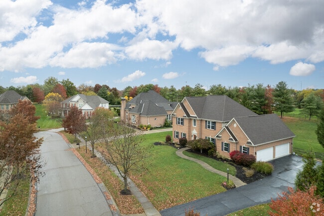 Many homes are surrounded by trees and landscaping in Stonebridge.